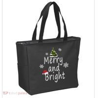 Merry And Bright | Merry Chrismas Tote Bag thumb 2