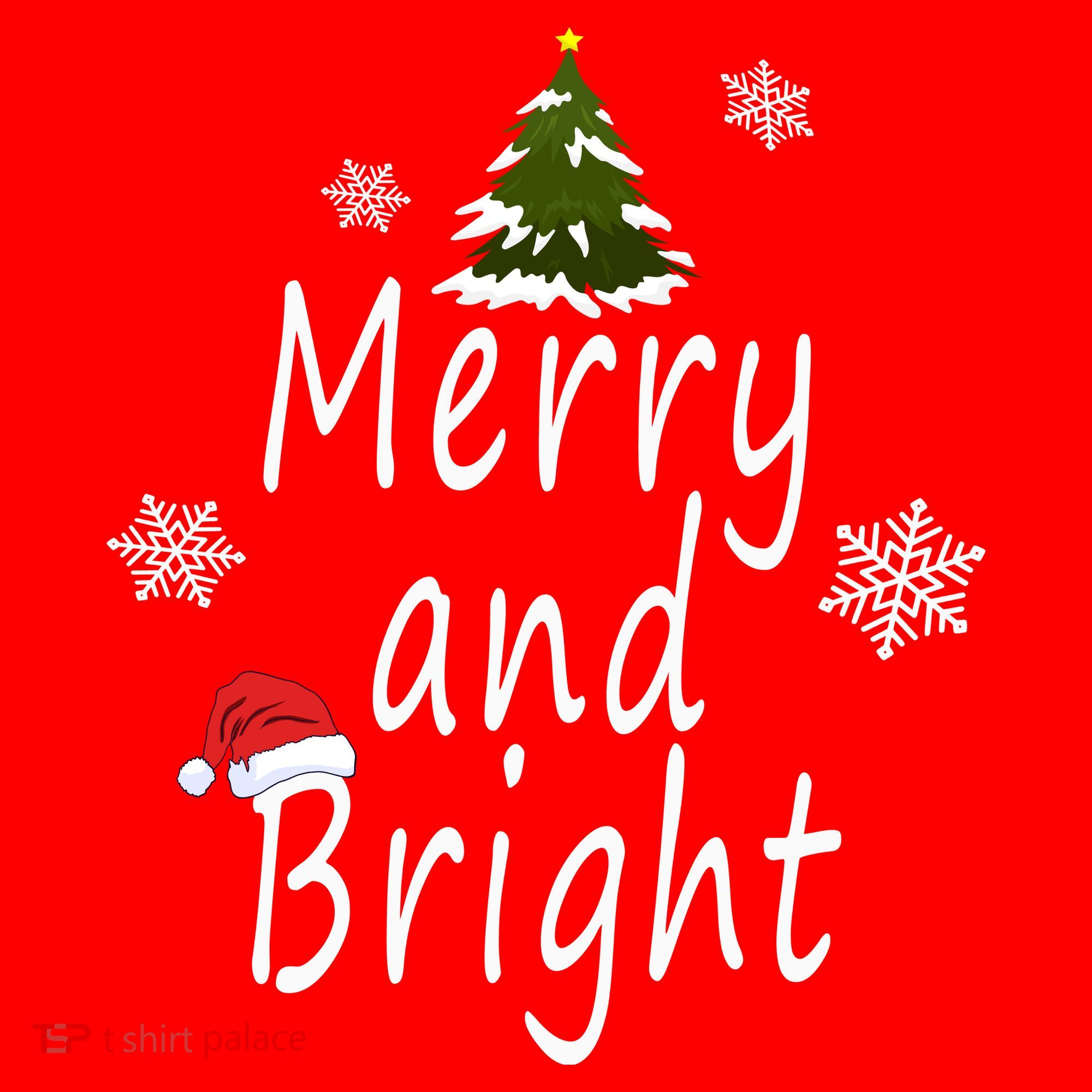 Merry And Bright | Merry Chrismas Santa Hat