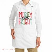 Merry And Bright Christmas Women Girls Kids Cute Apron thumb 2