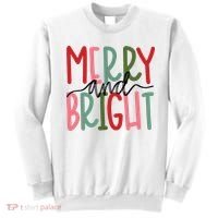 Merry And Bright Christmas Women Girls Kids Cute Sweatshirt thumb 0