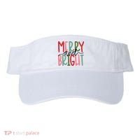Merry And Bright Christmas Women Girls Kids Cute Visor thumb 0