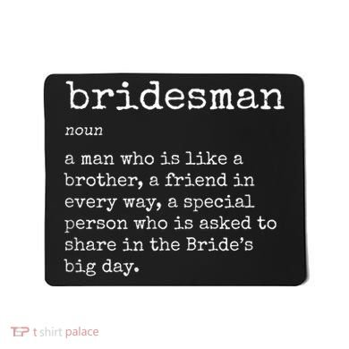 Mens Awesome Bridesman Definition Mousepad