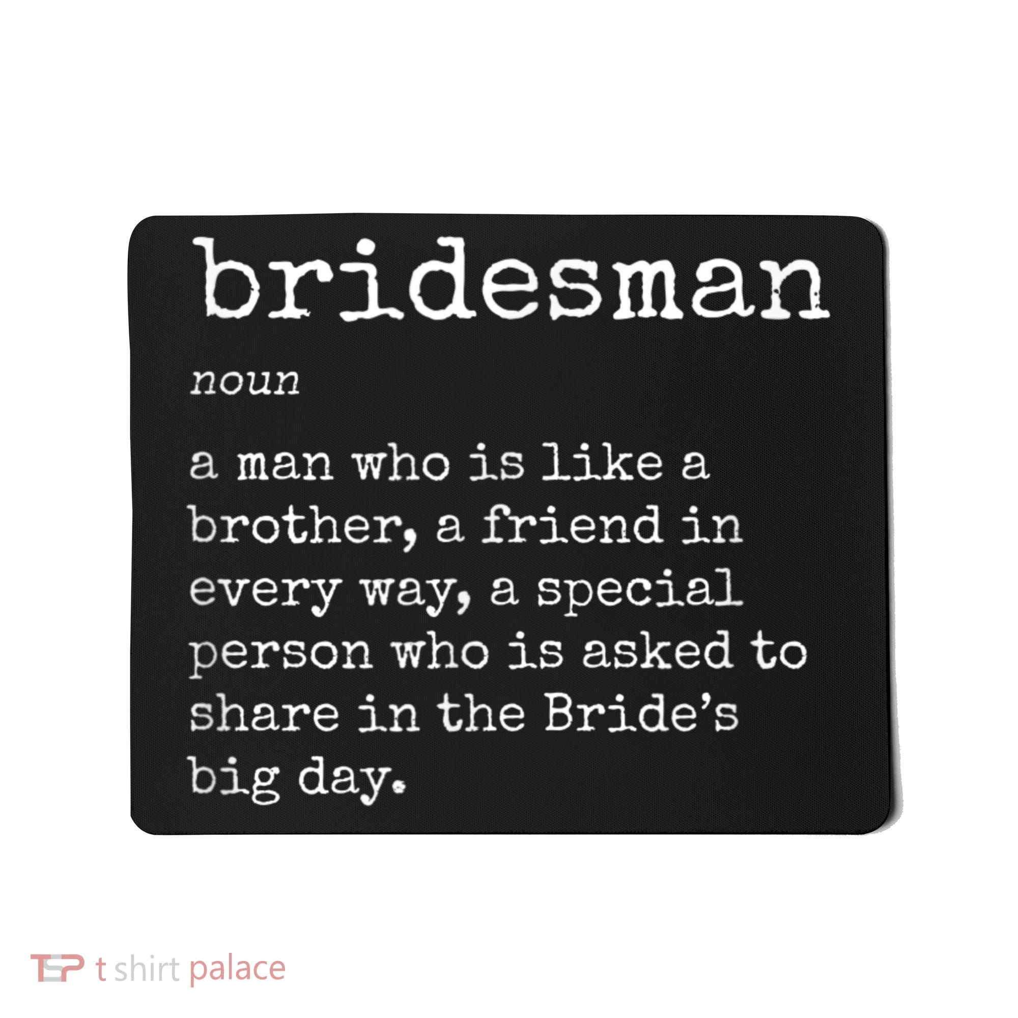 Mens Awesome Bridesman Definition Mousepad
