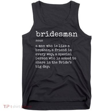 Mens Awesome Bridesman Definition Tank Top