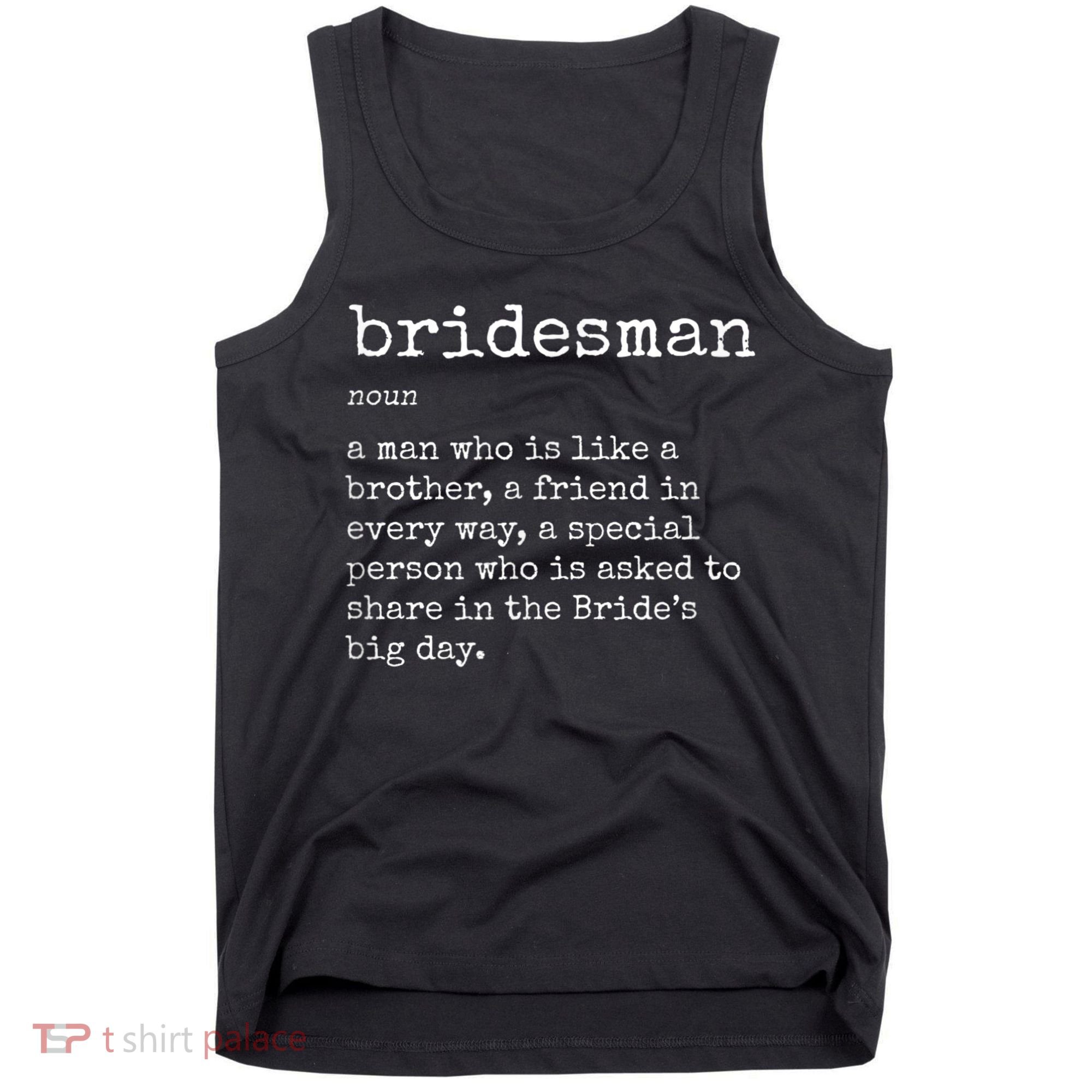 Mens Awesome Bridesman Definition Tank Top