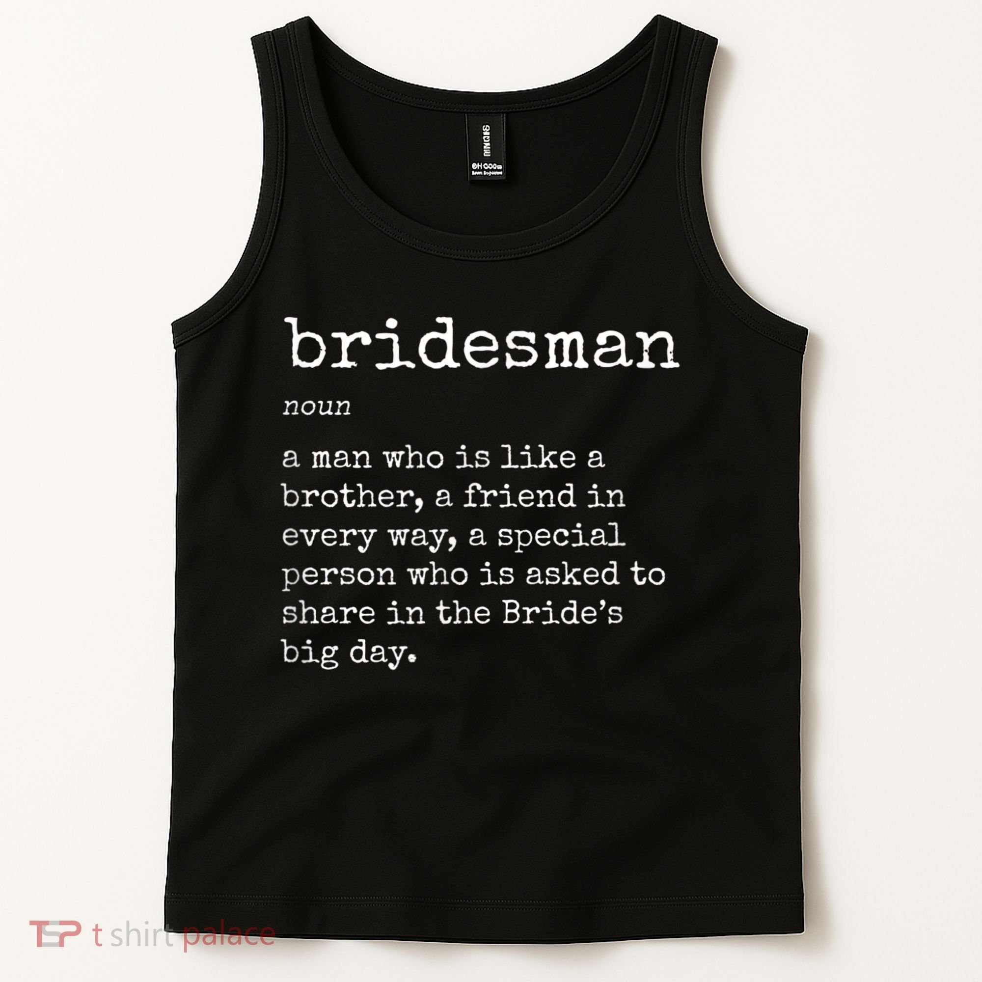 Mens Awesome Bridesman Definition Tank Top