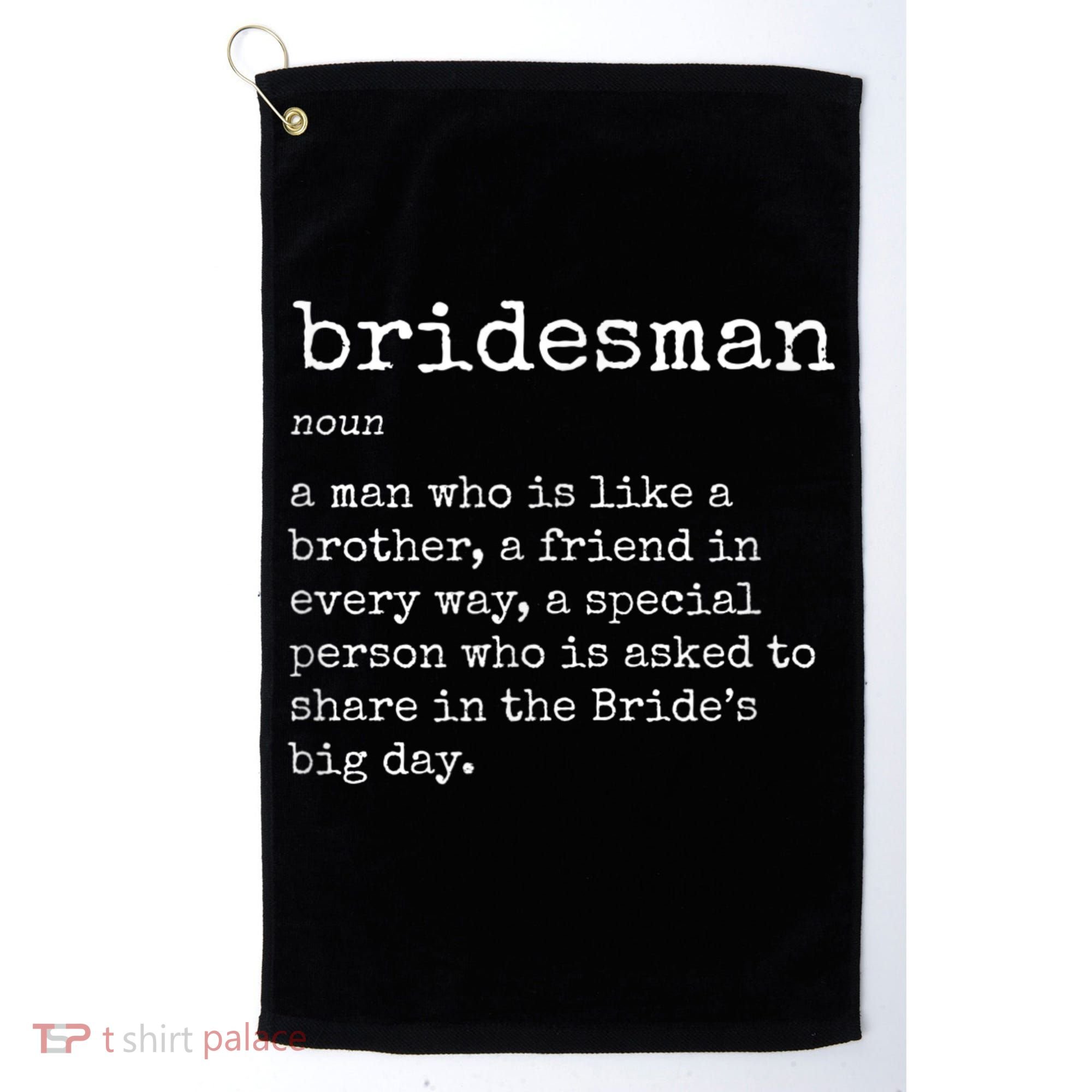 Mens Awesome Bridesman Definition Golf Towel