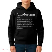 Mens Awesome Bridesman Definition Kids Hoodie thumb 4