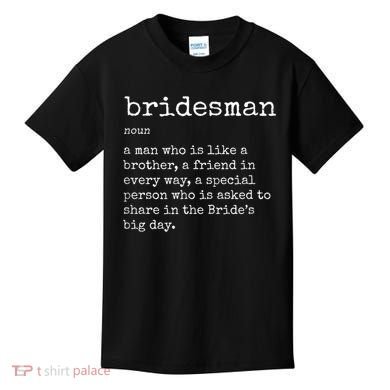 Mens Awesome Bridesman Definition Kids T-Shirt