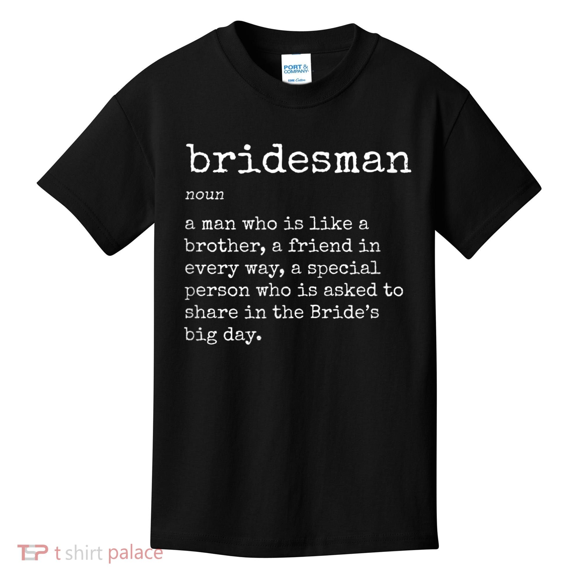 Mens Awesome Bridesman Definition Kids T-Shirt