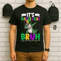 Mardigator Alligator Bruh Mardi Gras Costume Teens Boys Kids  T-Shirt thumb 6
