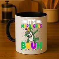 Mardigator Alligator Bruh Mardi Gras Costume Teens Boys Kids  Coffee Mug thumb 4