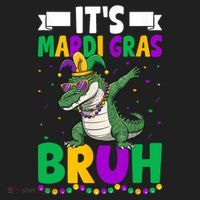 Mardigator Alligator Bruh Mardi Gras Costume Teens Boys Kids  Hat thumb 2
