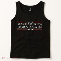 Make America Born Again Christian Faith Christ Jesus Gift Tank Top thumb 2