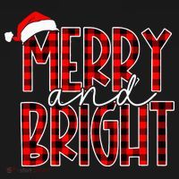 Merry and Bright Buffalo Plaid Red Santa Hat Christmas Xmas  Baby Bodysuit thumb 2