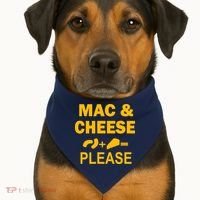 Mac & Cheese Please USA-Made Doggie Bandana thumb 1