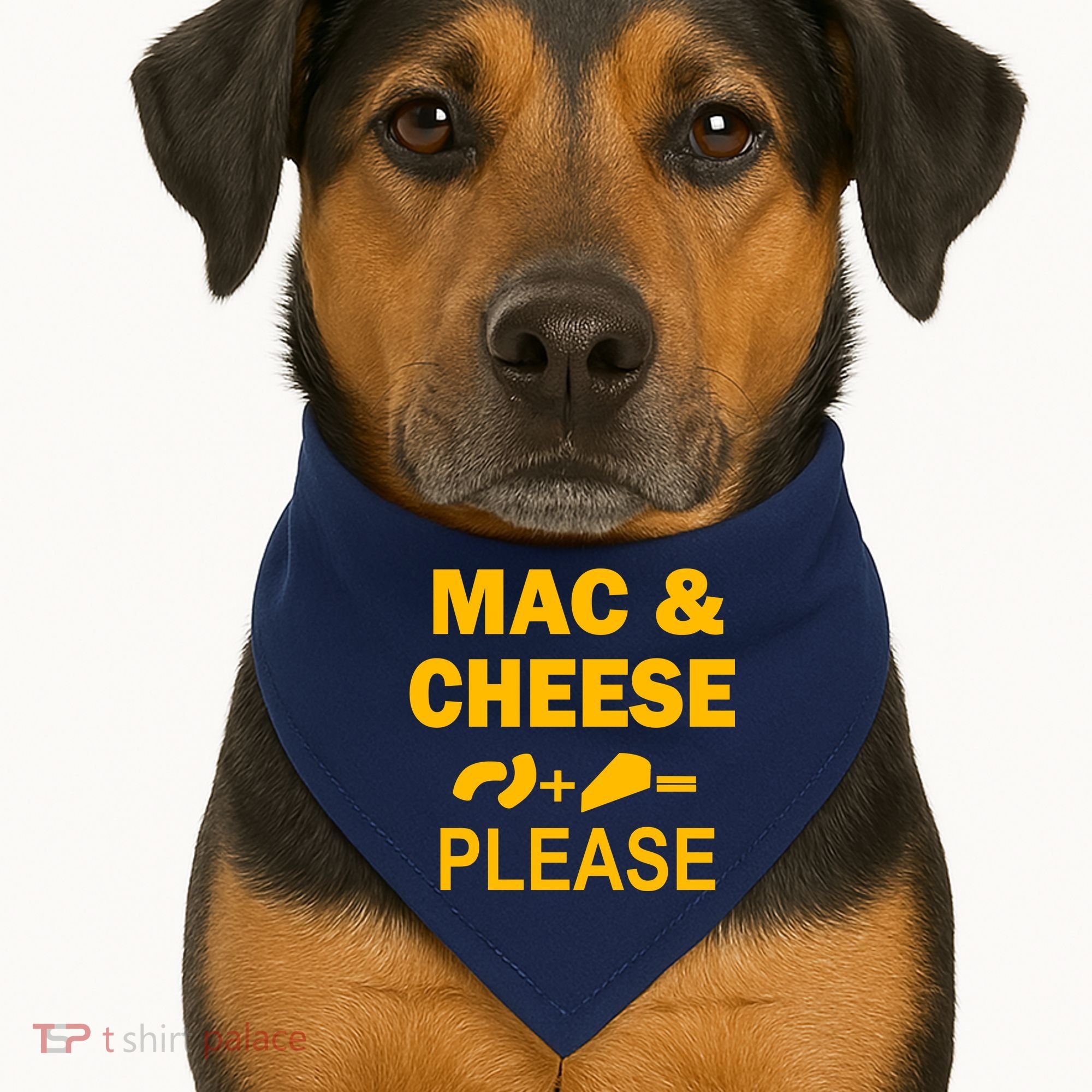 Mac & Cheese Please USA-Made Doggie Bandana