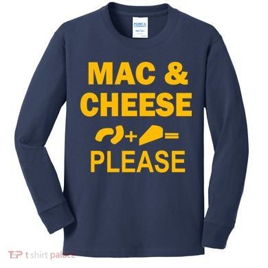 Mac & Cheese Please Kids Long Sleeve Shirt