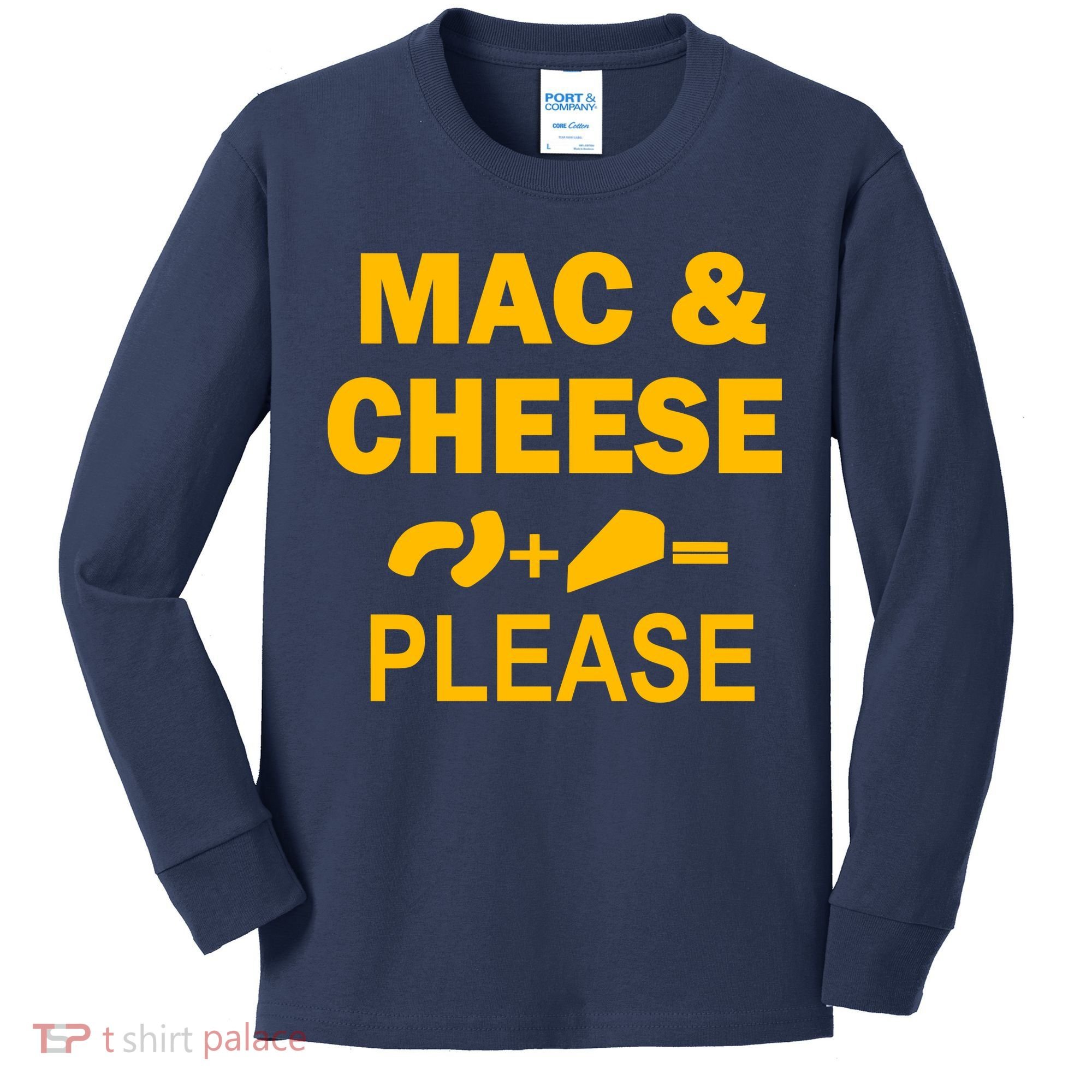 Mac & Cheese Please Kids Long Sleeve Shirt