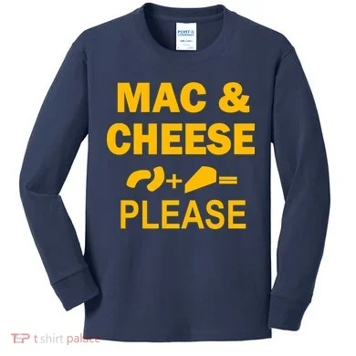 Mac & Cheese Please Kids Long Sleeve Shirt