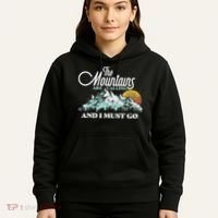Mountains Are Calling & I Must Go Retro 80s Vibe Graphic TShirt Hoodie thumb 5