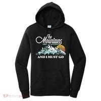 Mountains Are Calling & I Must Go Retro 80s Vibe Graphic TShirt Women's Hoodie thumb 0