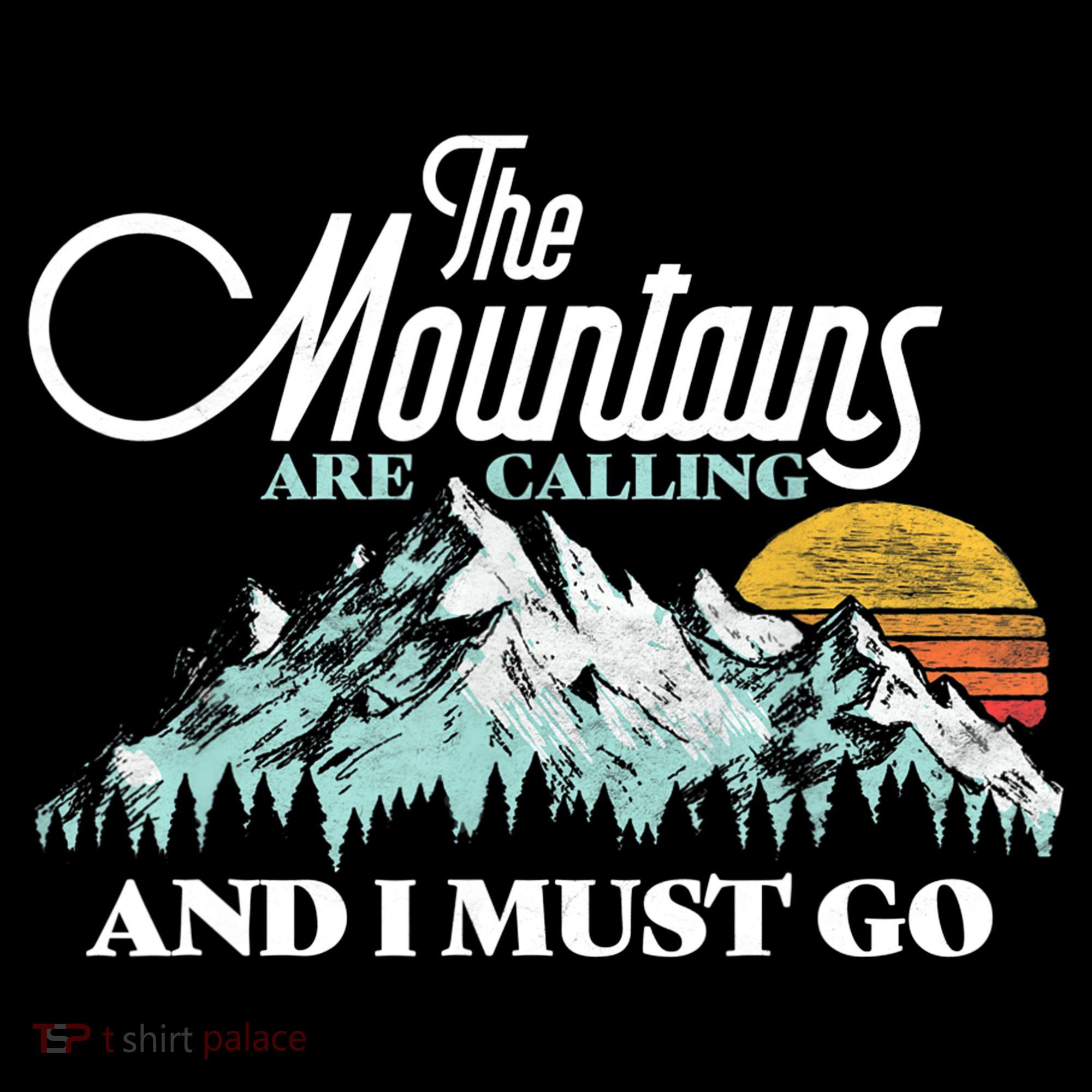 Mountains Are Calling & I Must Go Retro 80s Vibe Graphic TShirt Baby Bodysuit