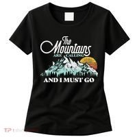 Mountains Are Calling & I Must Go Retro 80s Vibe Graphic TShirt Women's T-Shirt thumb 0