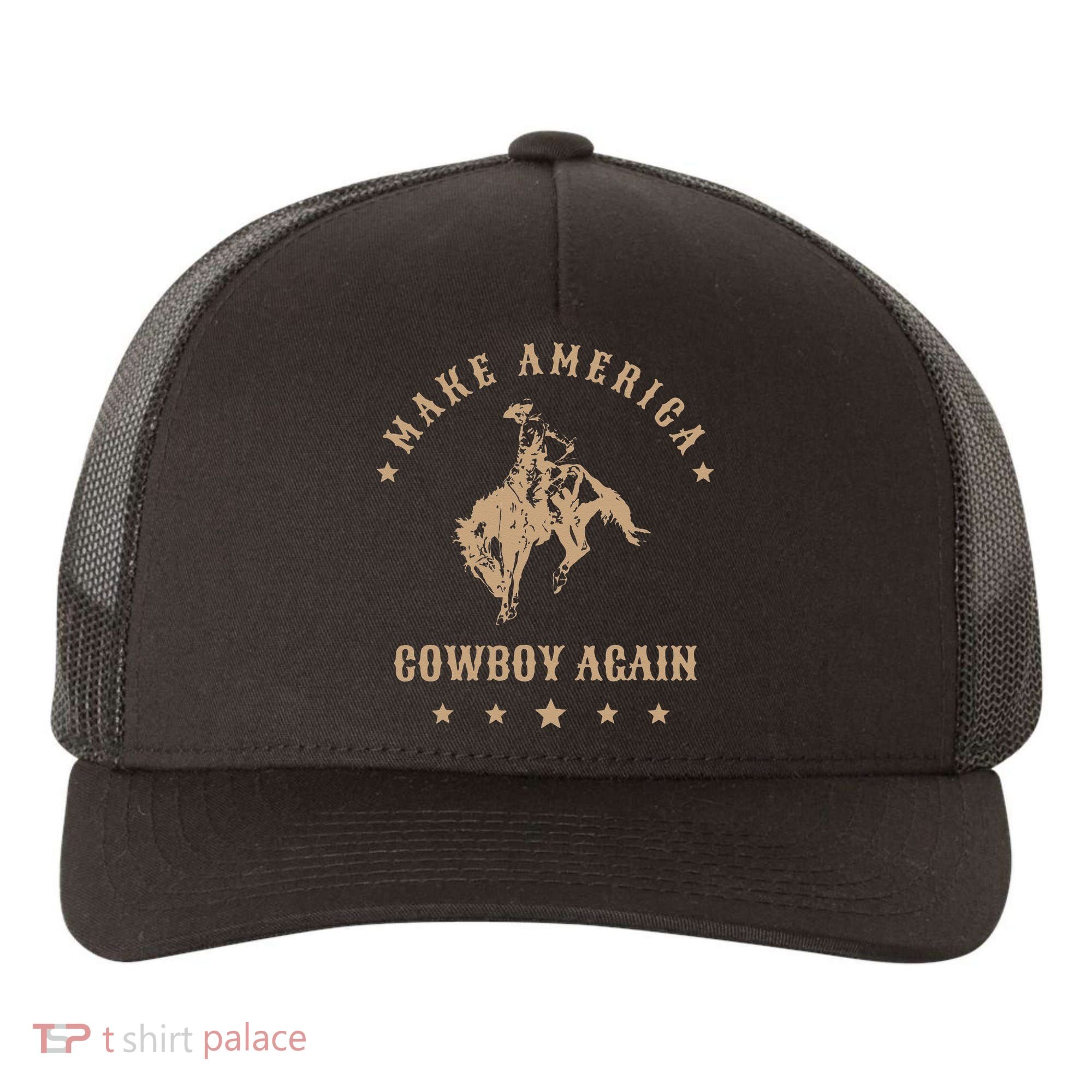 Make America Cowgirl Cowboy Again Yupoong Adult 5-Panel Trucker Hat