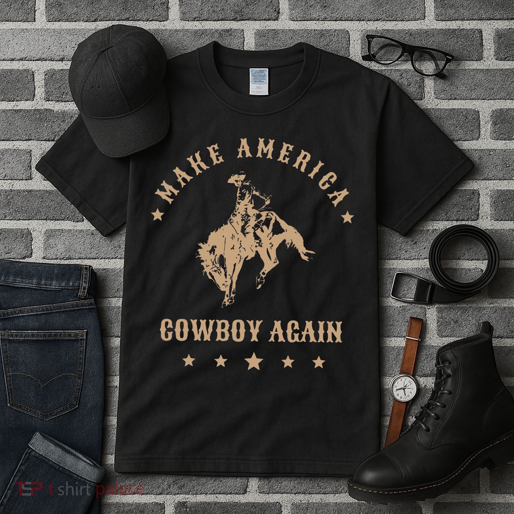 Make America Cowgirl Cowboy Again Tall T-Shirt