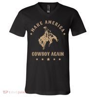 Make America Cowgirl Cowboy Again V-Neck T-Shirt thumb 0