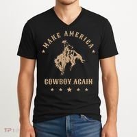 Make America Cowgirl Cowboy Again V-Neck T-Shirt thumb 2