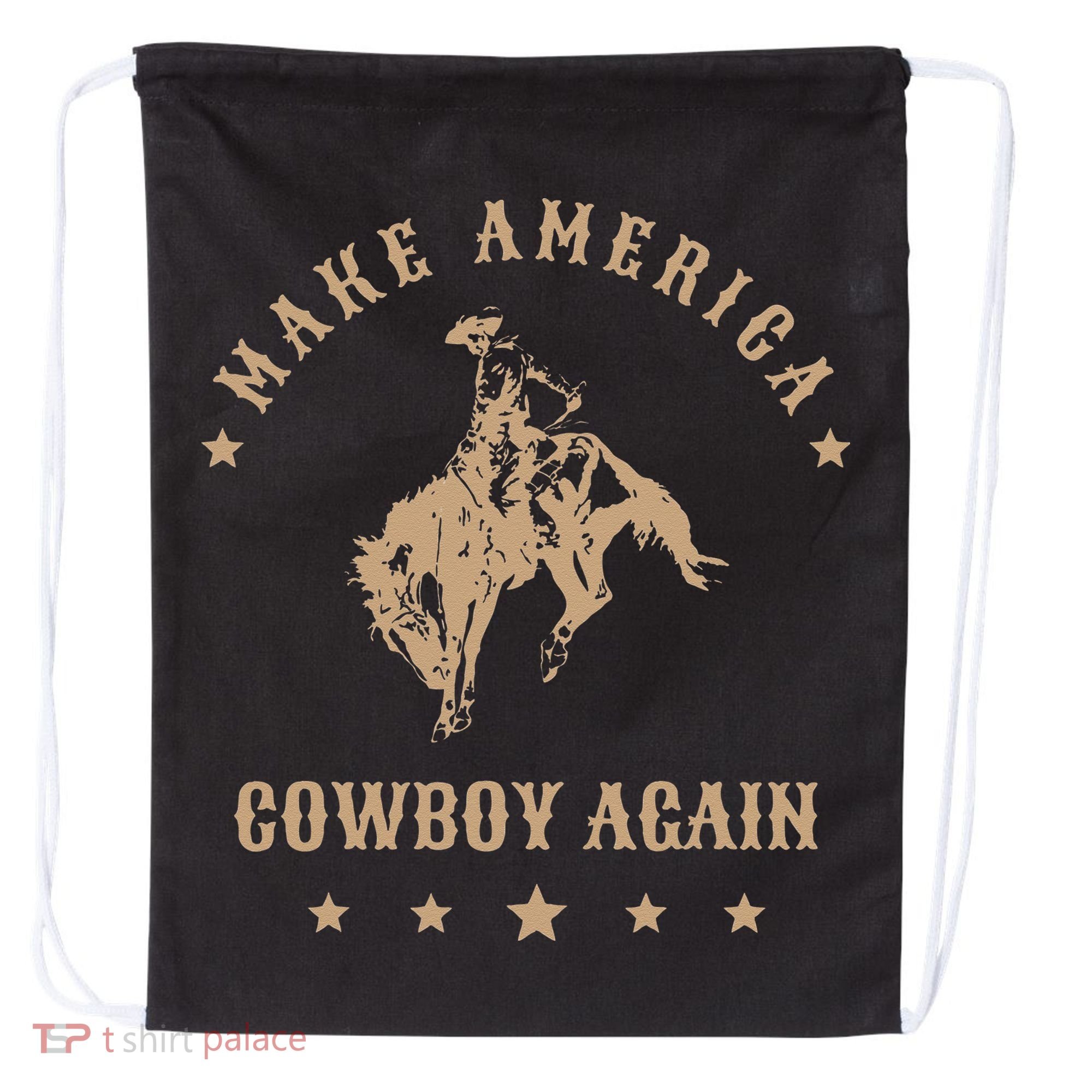 Make America Cowgirl Cowboy Again Drawstring Bag