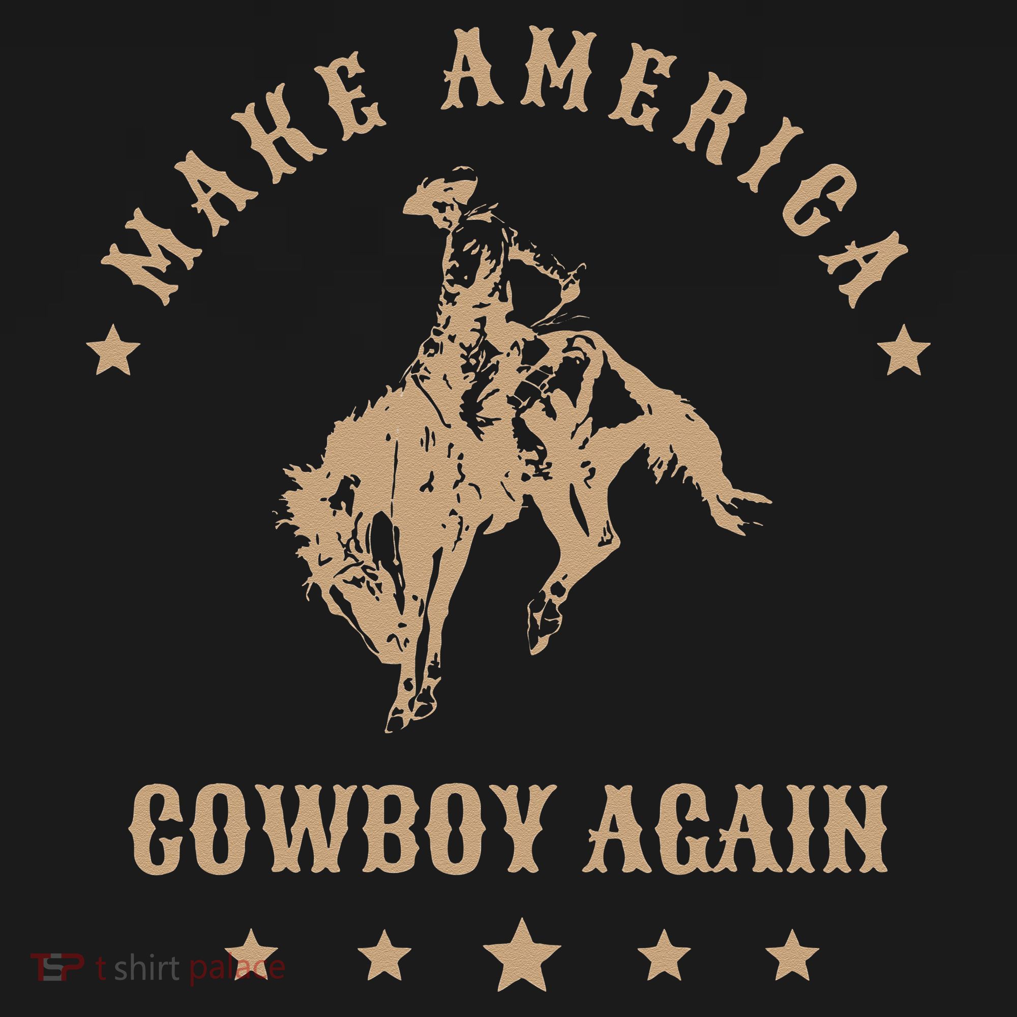 Make America Cowgirl Cowboy Again Drawstring Bag