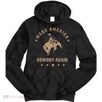 Make America Cowgirl Cowboy Again Tie Dye Hoodie thumb 0