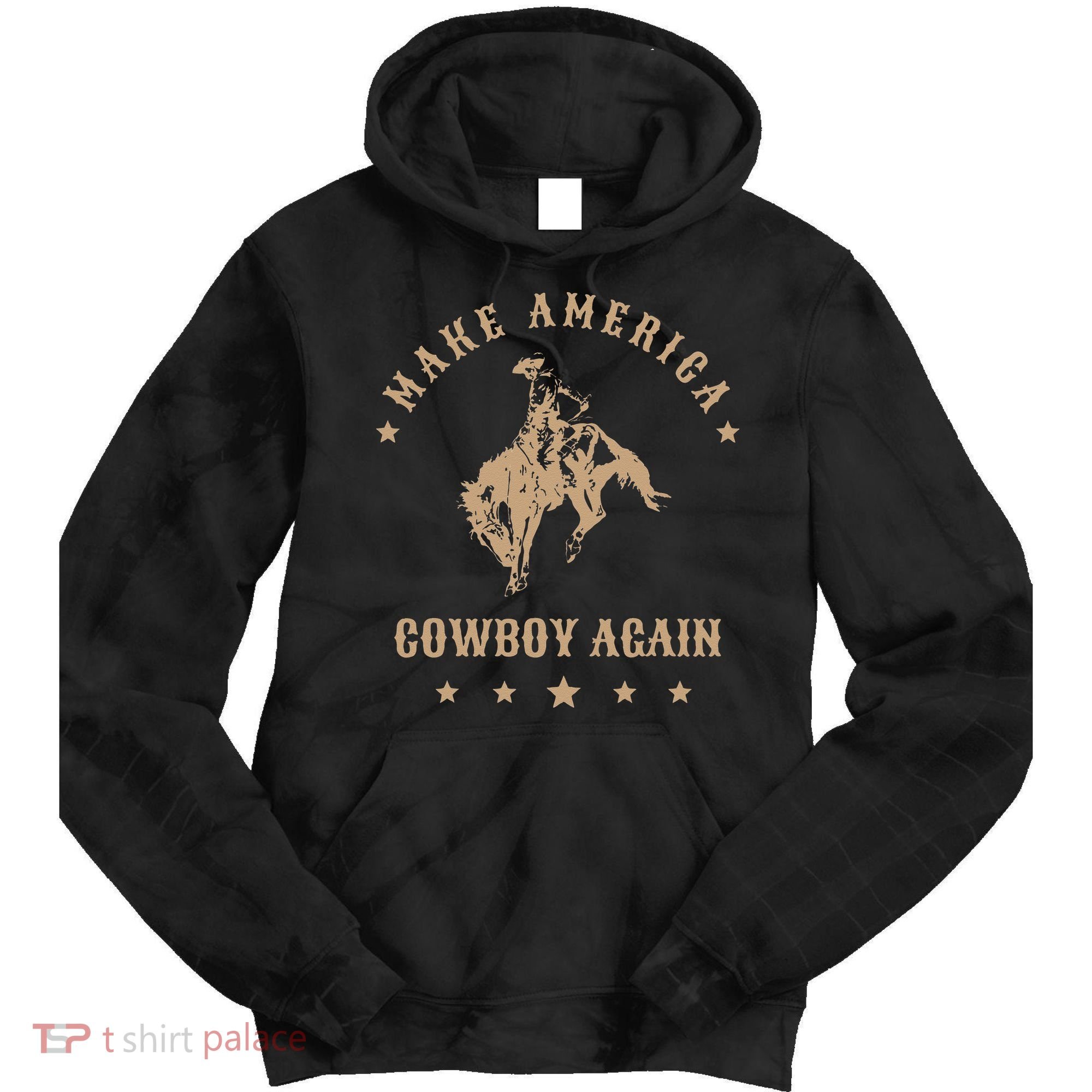 Make America Cowgirl Cowboy Again Tie Dye Hoodie