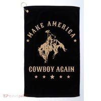 Make America Cowgirl Cowboy Again Golf Towel thumb 0