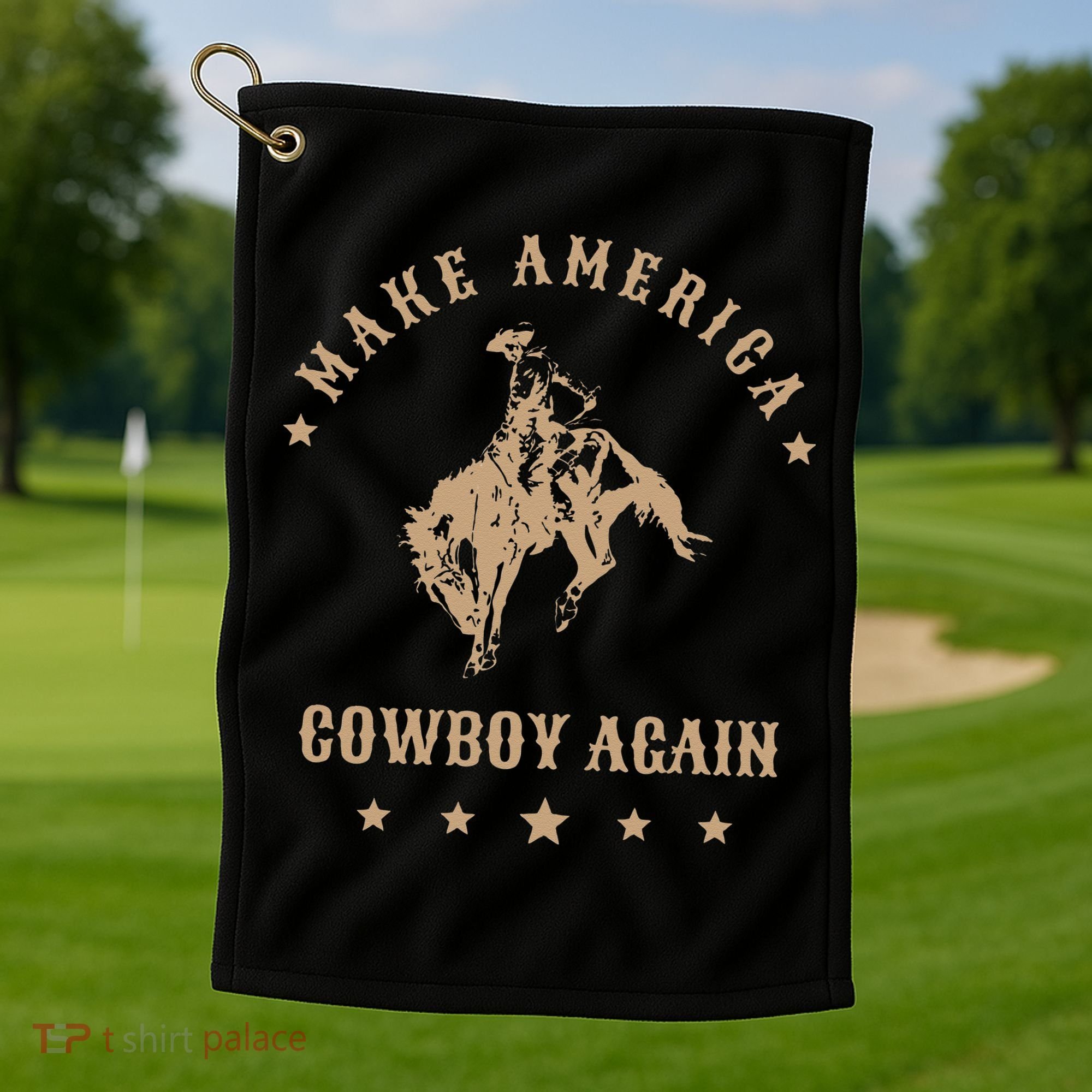 Make America Cowgirl Cowboy Again Golf Towel
