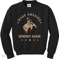 Make America Cowgirl Cowboy Again Kids Sweatshirt thumb 0