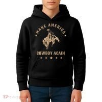 Make America Cowgirl Cowboy Again Kids Hoodie thumb 4
