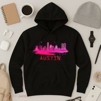 Modern Austin Cityscape Souvenir Austin Texas Skyline Hoodie thumb 3