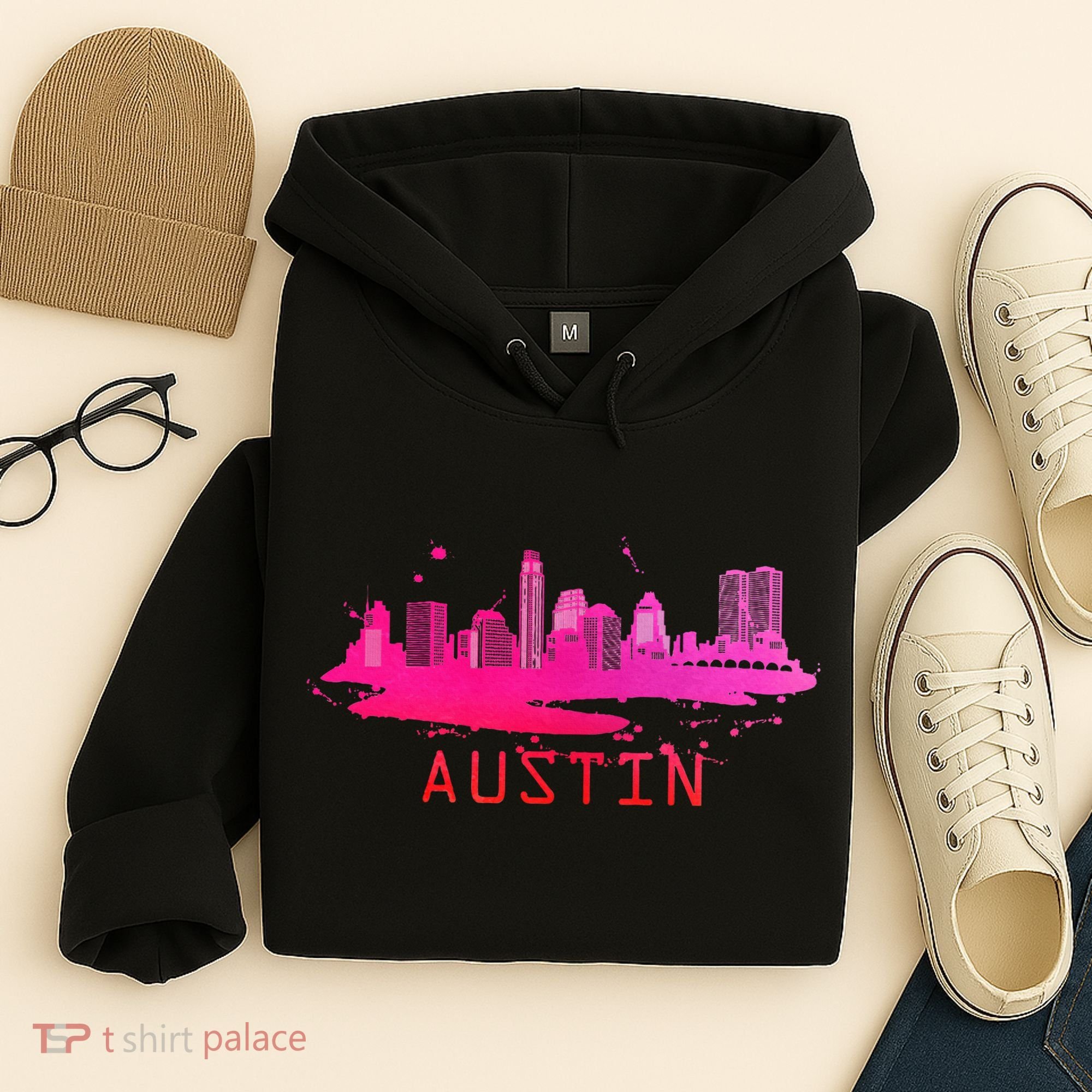 Modern Austin Cityscape Souvenir Austin Texas Skyline Hoodie