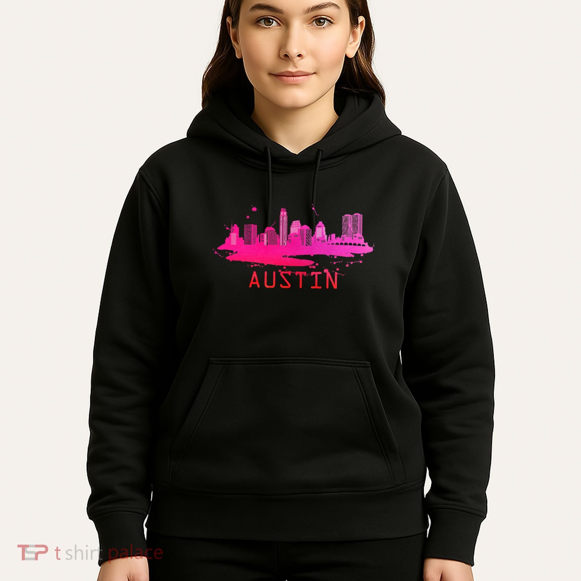Modern Austin Cityscape Souvenir Austin Texas Skyline Hoodie