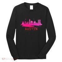 Modern Austin Cityscape Souvenir Austin Texas Skyline Long Sleeve Shirt thumb 0