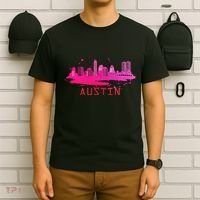 Modern Austin Cityscape Souvenir Austin Texas Skyline T-Shirt thumb 6