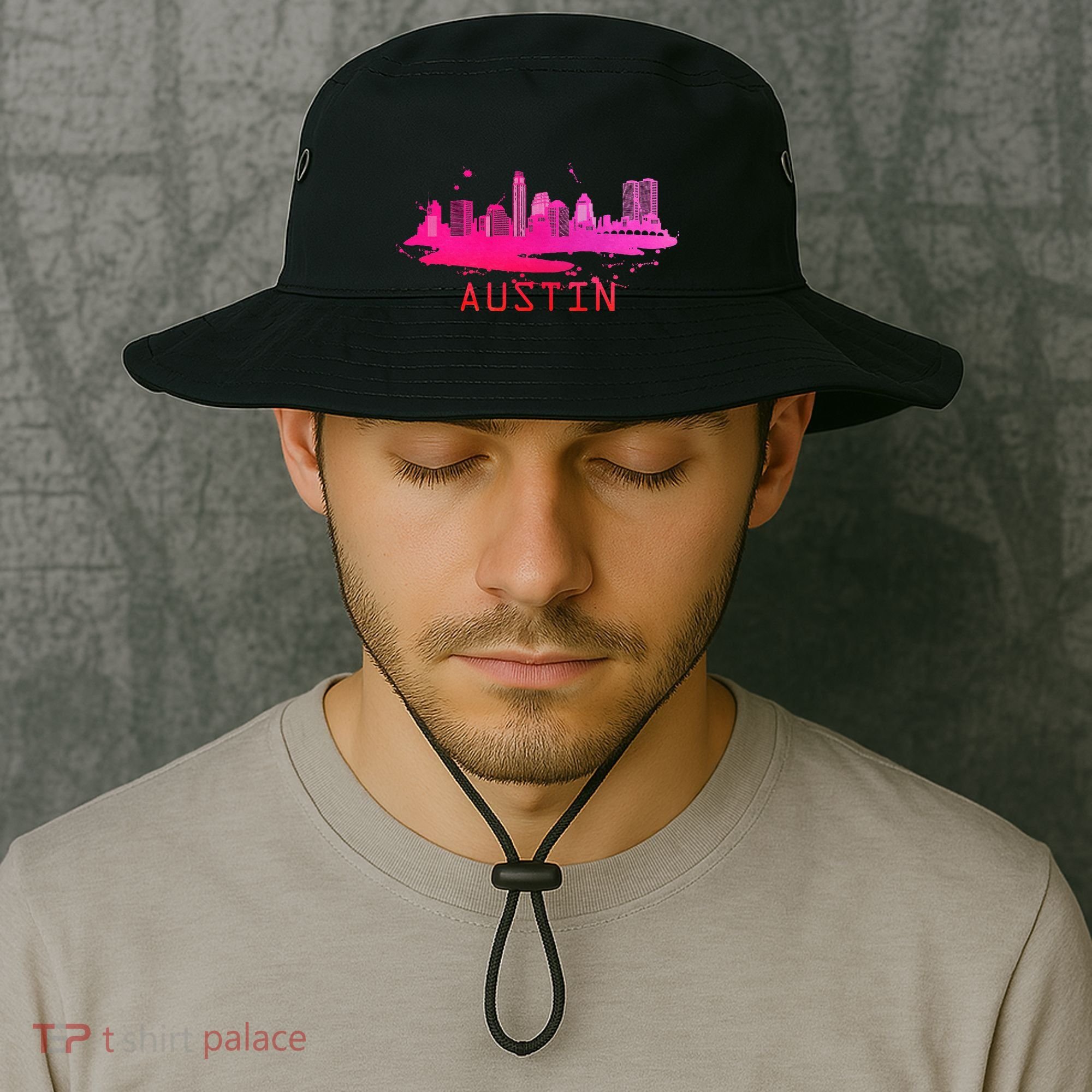 Modern Austin Cityscape Souvenir Austin Texas Skyline Bucket Hat
