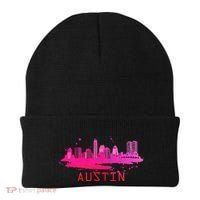 Modern Austin Cityscape Souvenir Austin Texas Skyline Beanie thumb 0
