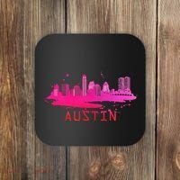 Modern Austin Cityscape Souvenir Austin Texas Skyline Coaster thumb 0