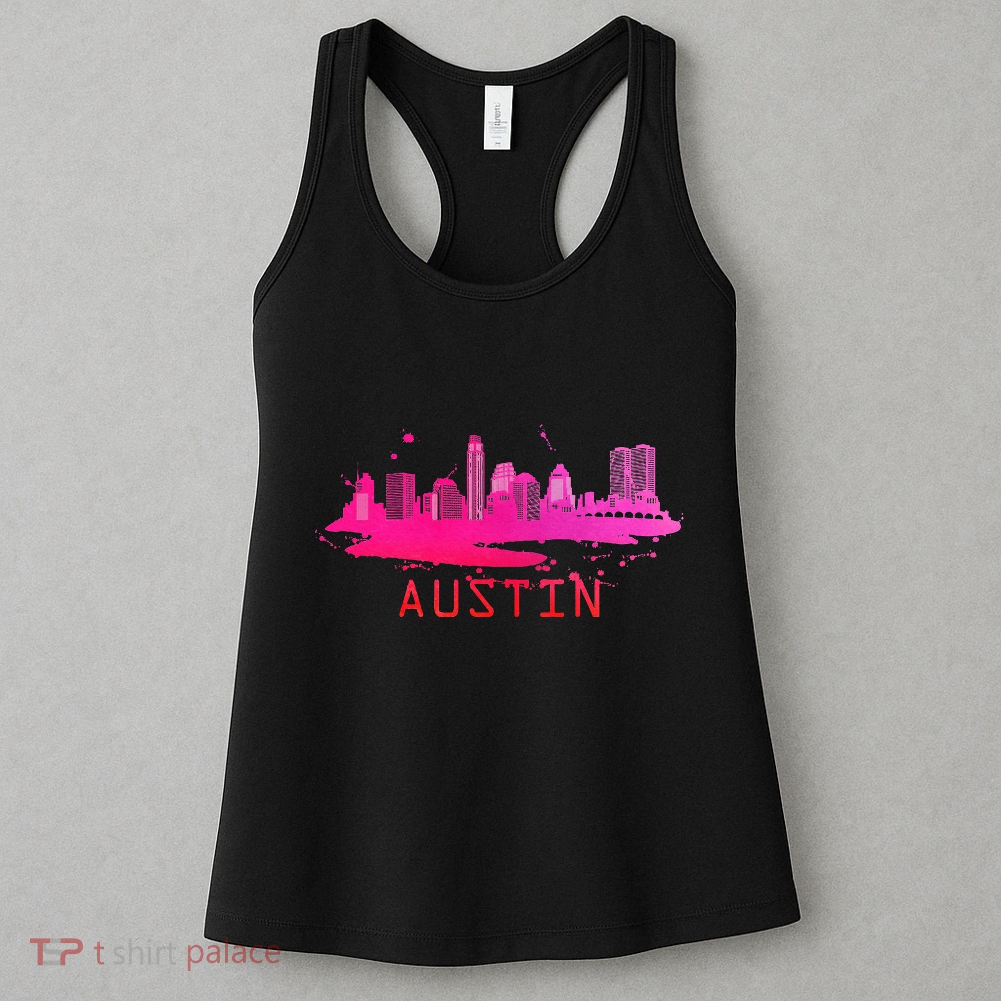 Modern Austin Cityscape Souvenir Austin Texas Skyline Women's Tank Top