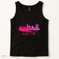 Modern Austin Cityscape Souvenir Austin Texas Skyline Tank Top thumb 2